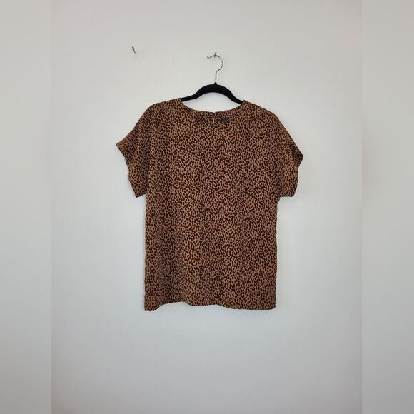Vintage Requirements Animal Print Blouse Cheetah Size Medium Chic Career Office - Picture 5 of 9
